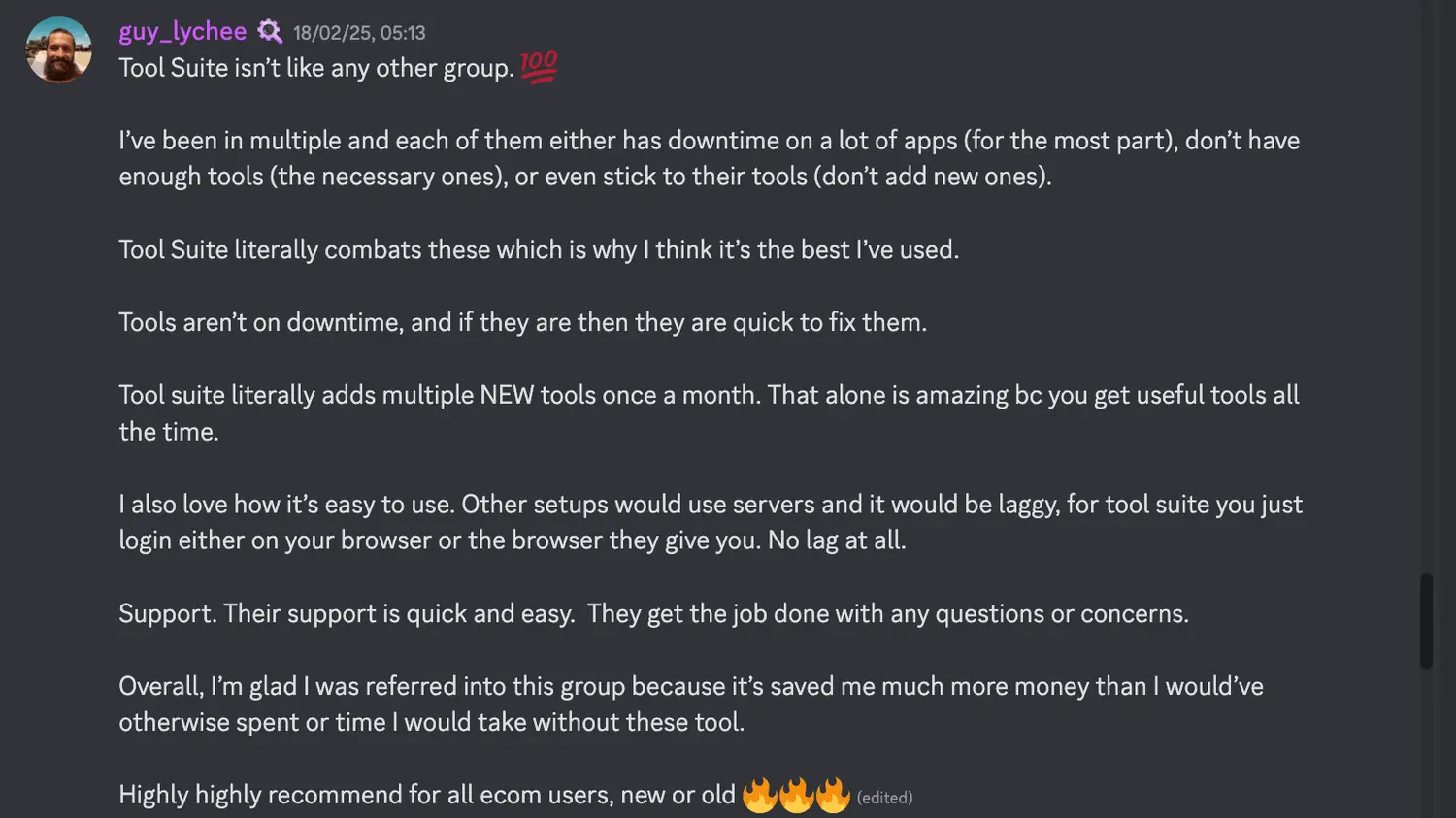 Discord testimonial 1
