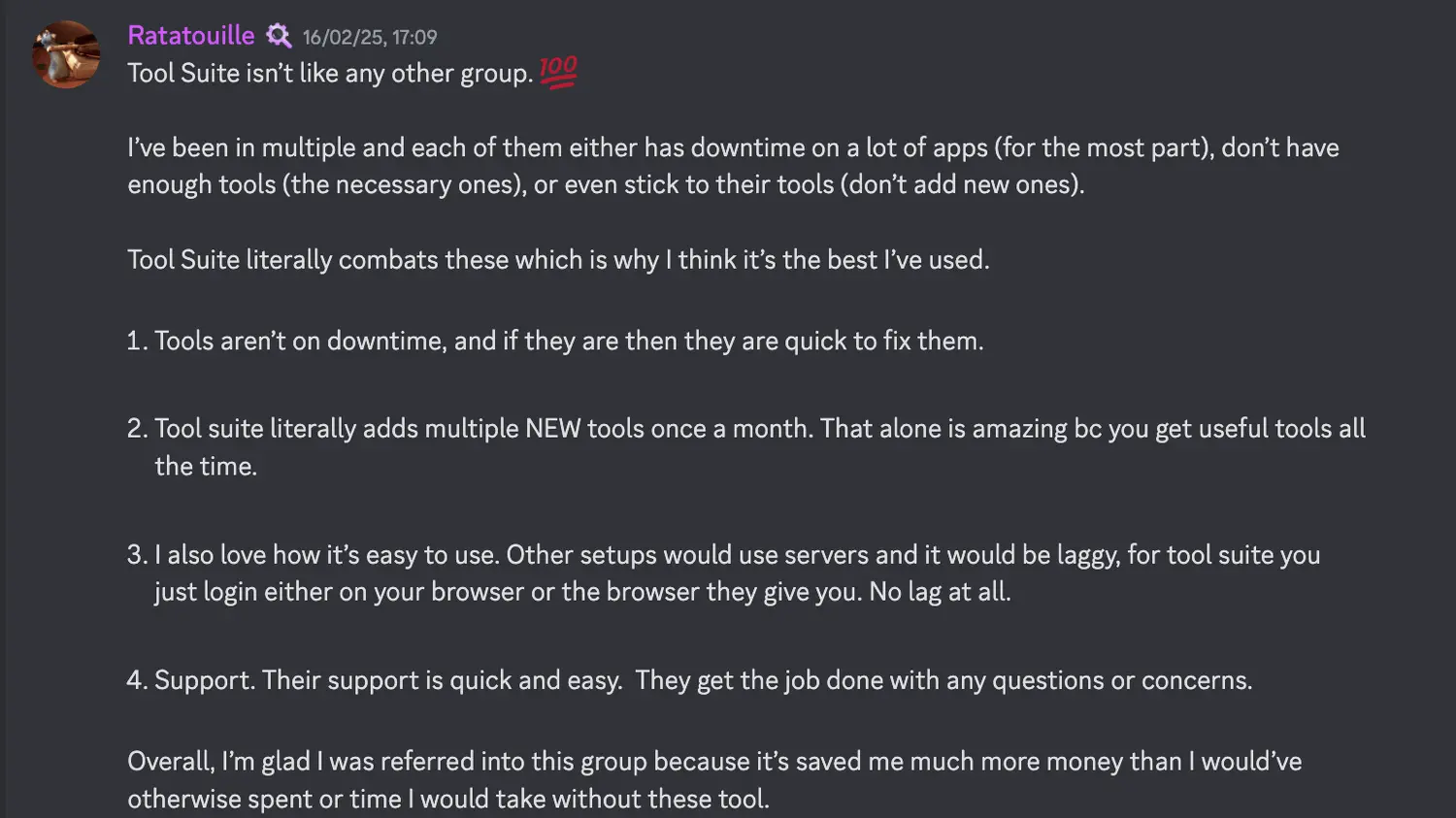 Discord testimonial 5